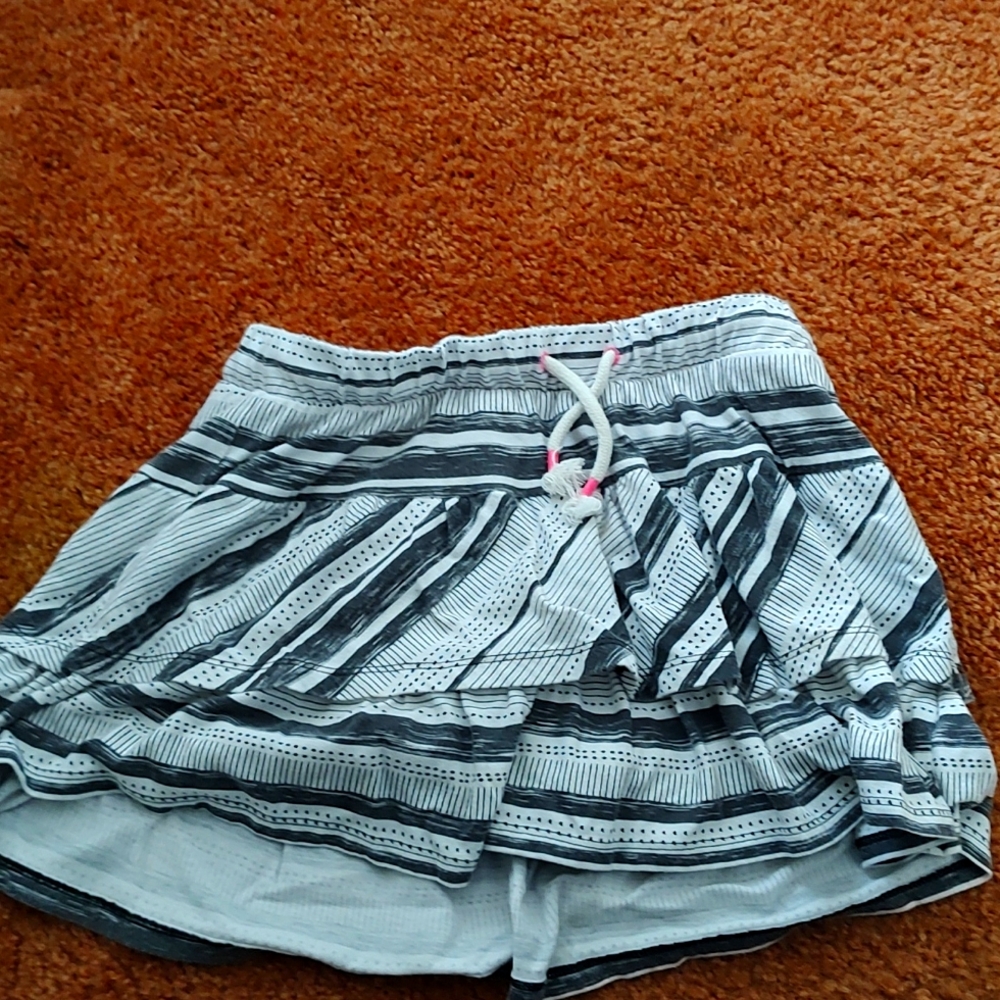 Patterned shirt with built-in shorts